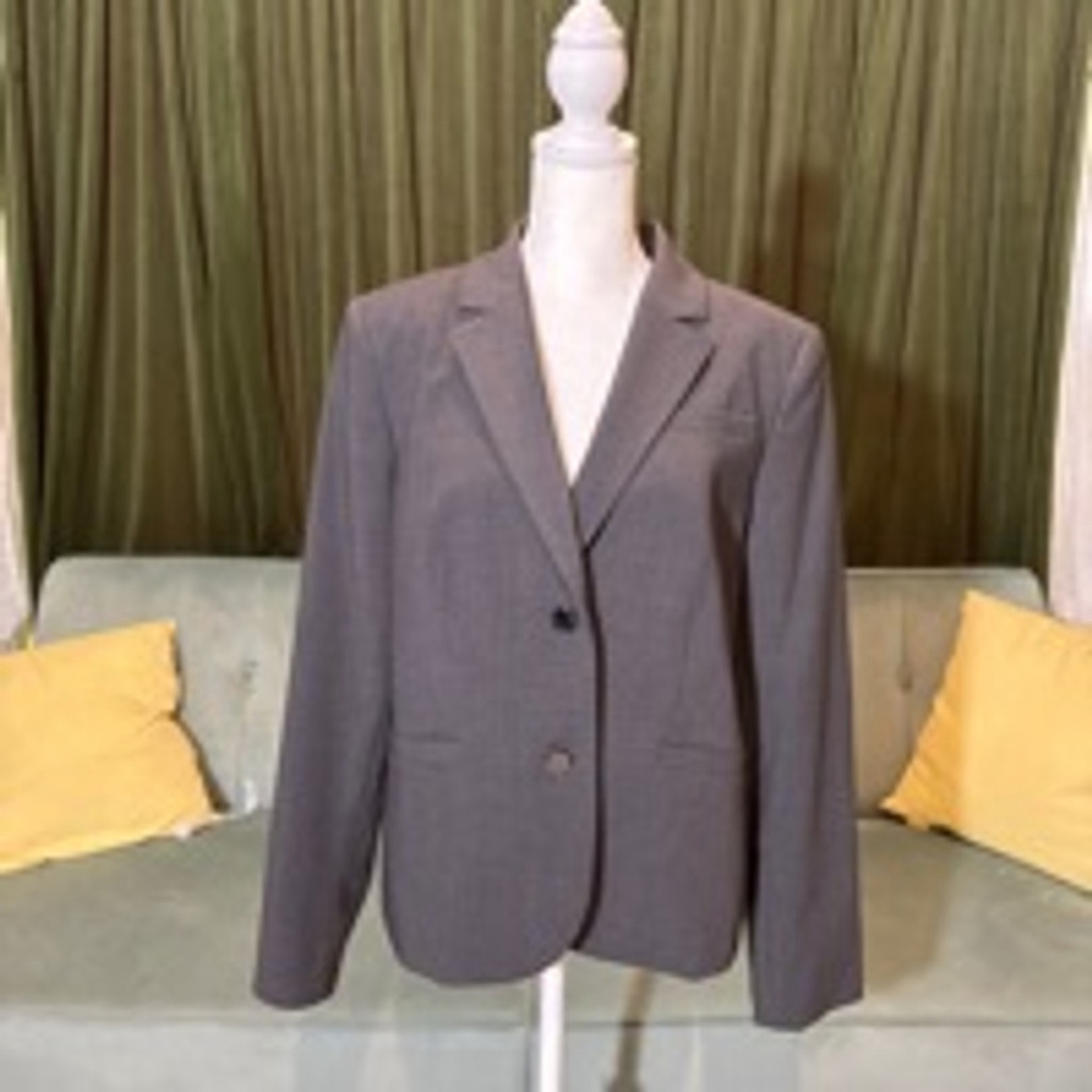 Calvin Klein Lined Two Button Blazer Classic Gray - image 1